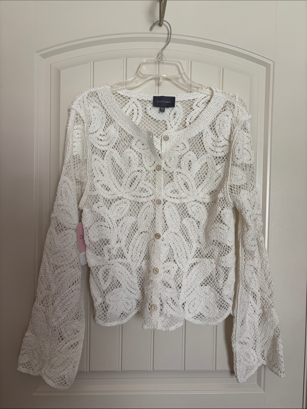 Hudson Gray White Crochet Cardigan - Picture 2 of 9
